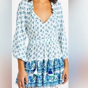 Playa Lucila blue and green floral dress.